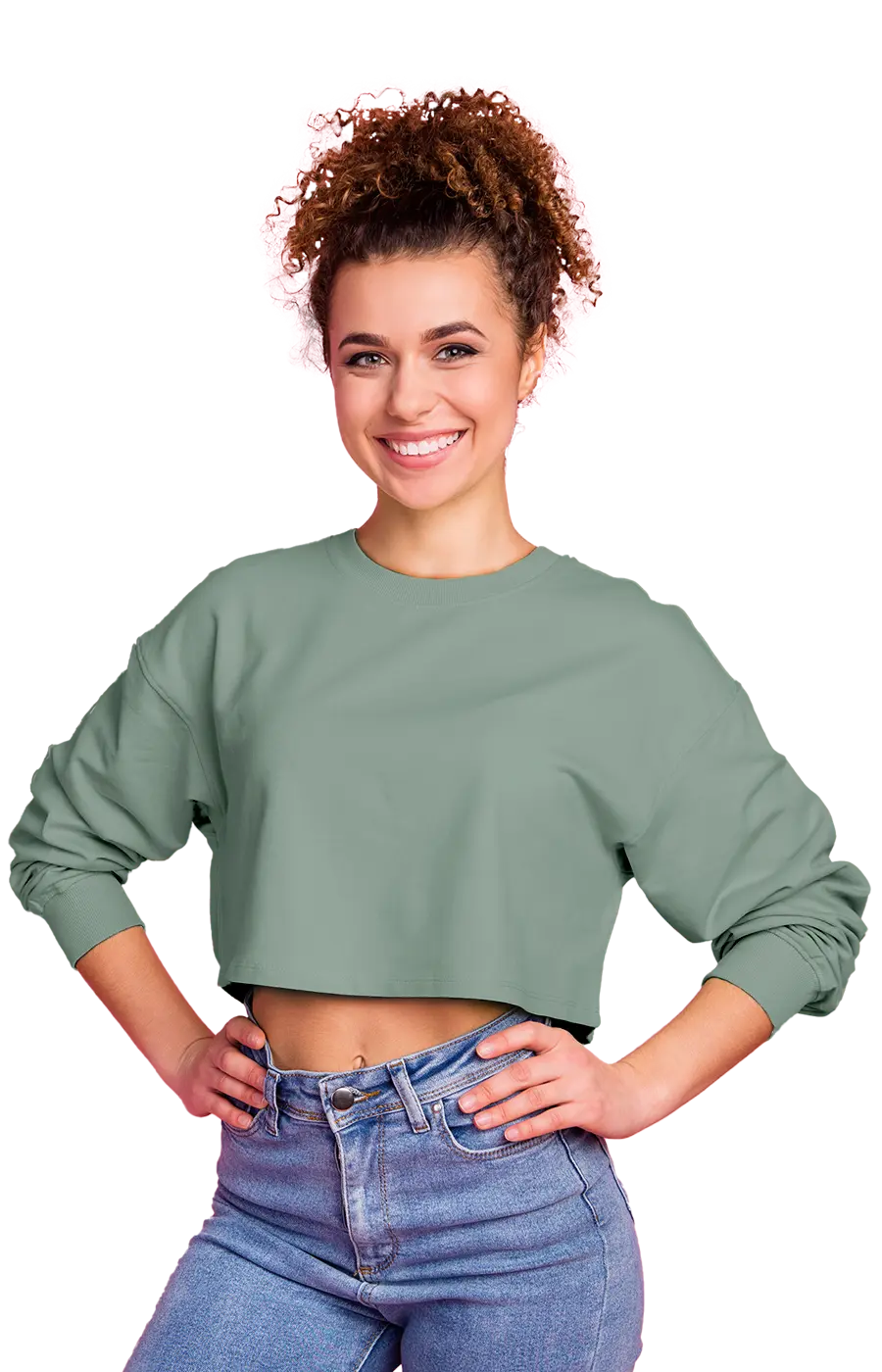 ALL COLORS - 3016CVCS WOMAN'S CROPPED SWEATSHIRT