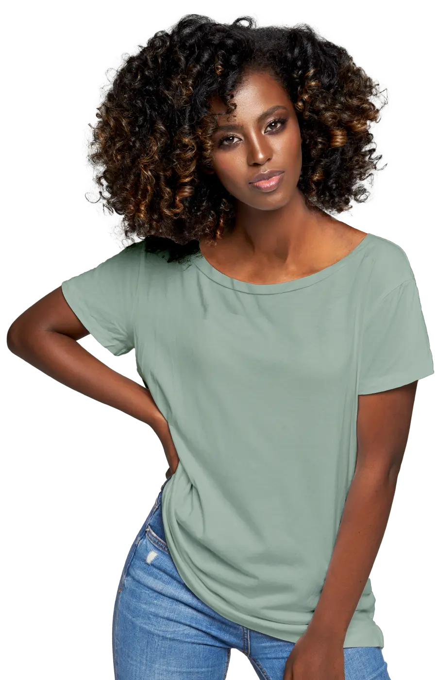 ALL COLORS - 3005CC WOMEN'S WIDE NECK RELAXED TEE