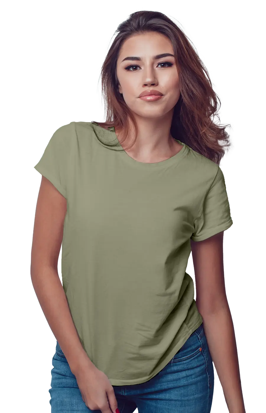 ALL COLORS - 3002CVC WOMEN'S CVC HEATHER JERSEY TEE