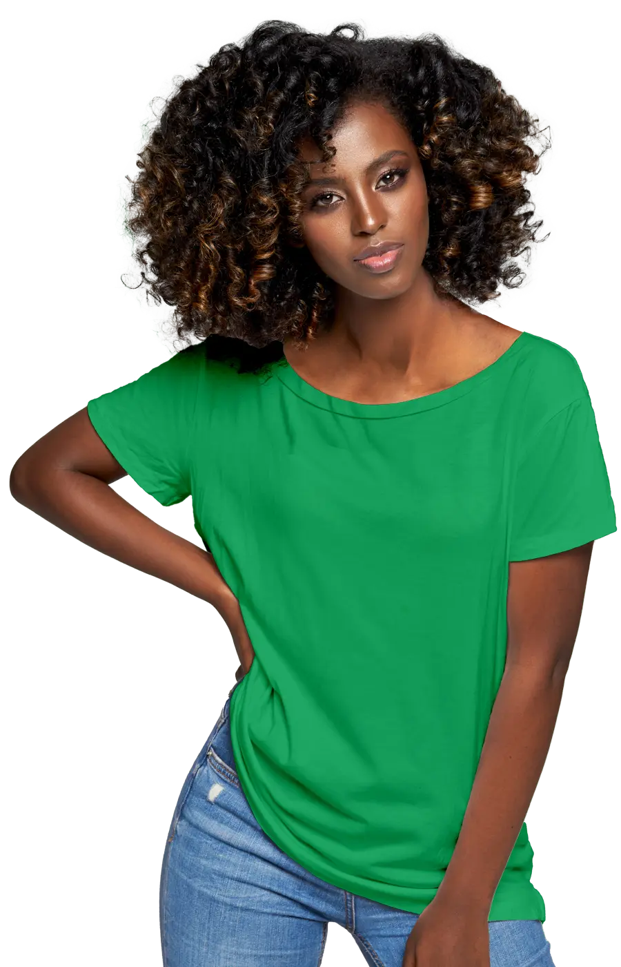 ALL COLORS - 3005CC WOMEN'S WIDE NECK RELAXED TEE