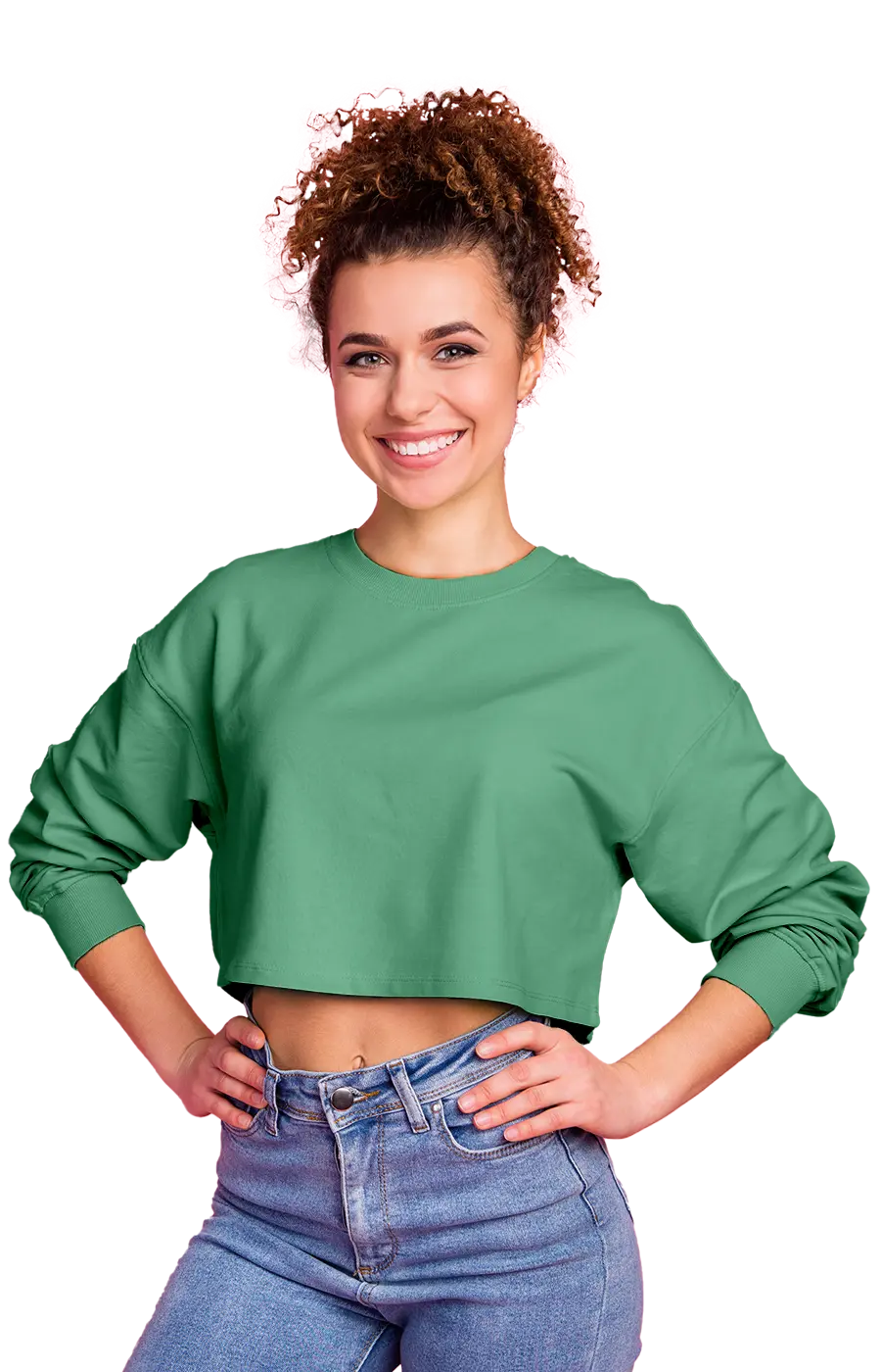 ALL COLORS - 3016CVCS WOMAN'S CROPPED SWEATSHIRT