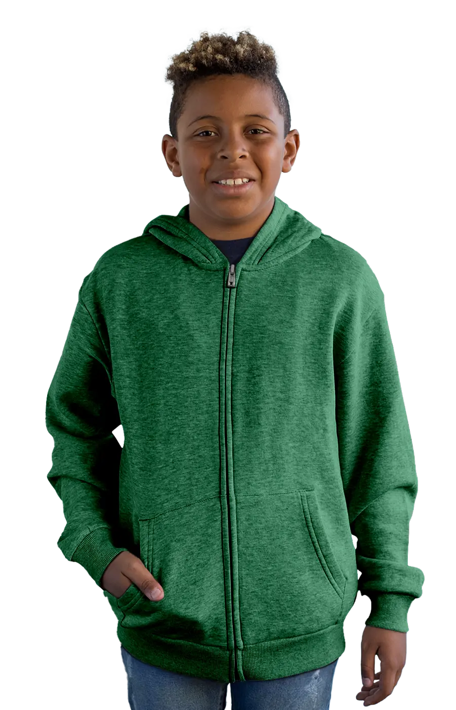 4007CVCHY YOUTH ZIPPED HOODIE