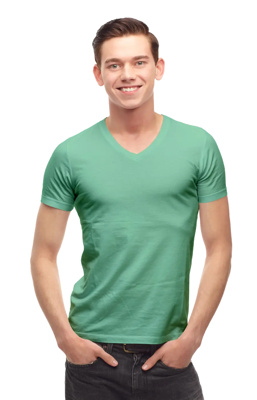 ALL COLORS - 2000CC UNISEX  V-NECK JERSEY TEE