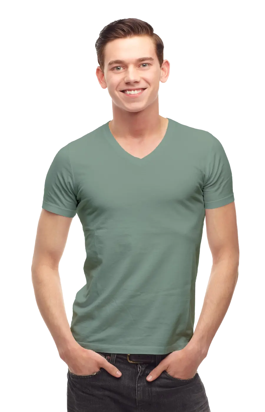 ALL COLORS - 2000CC UNISEX  V-NECK JERSEY TEE