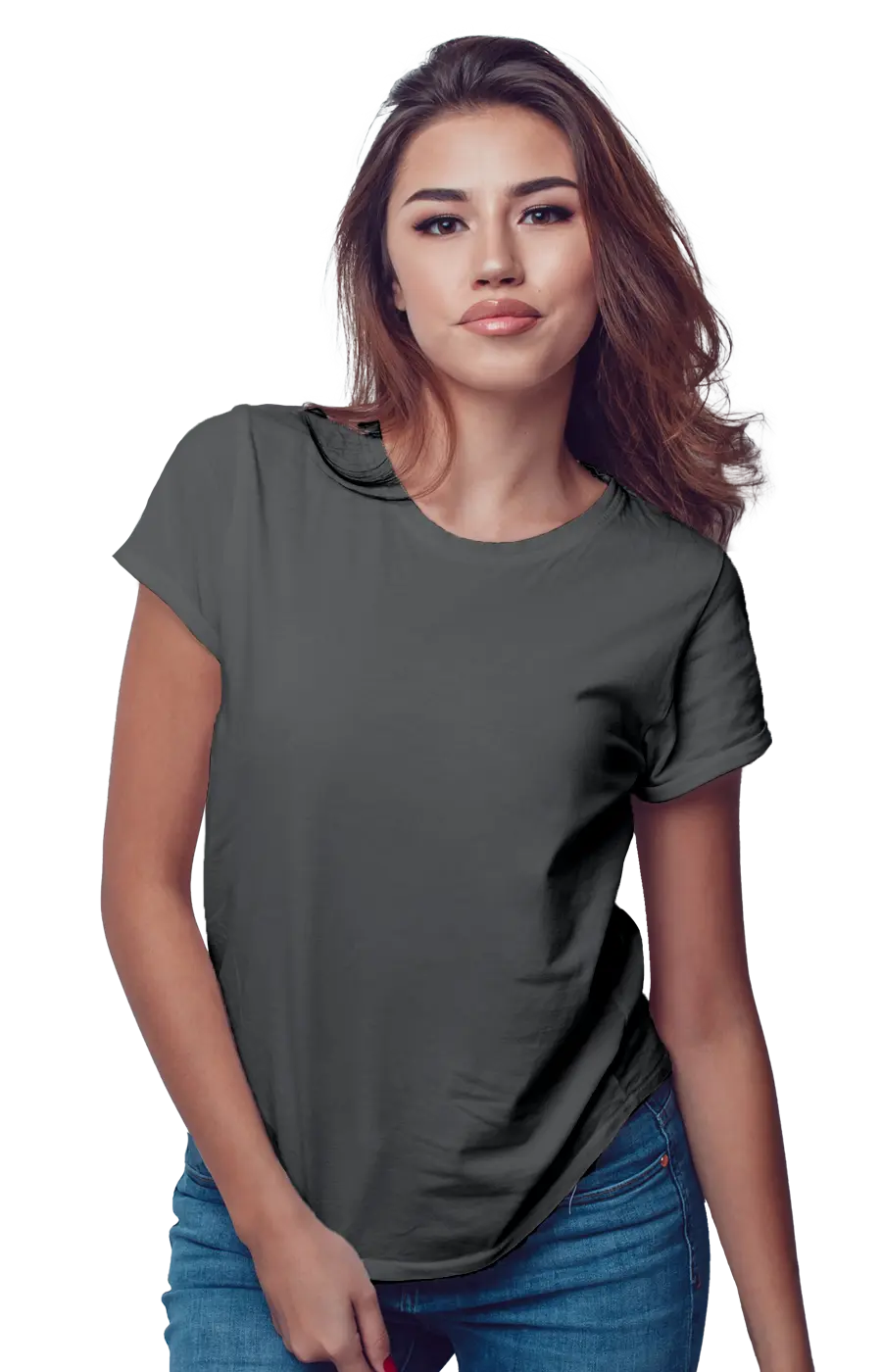 ALL COLORS - 3002CVC WOMEN'S CVC HEATHER JERSEY TEE