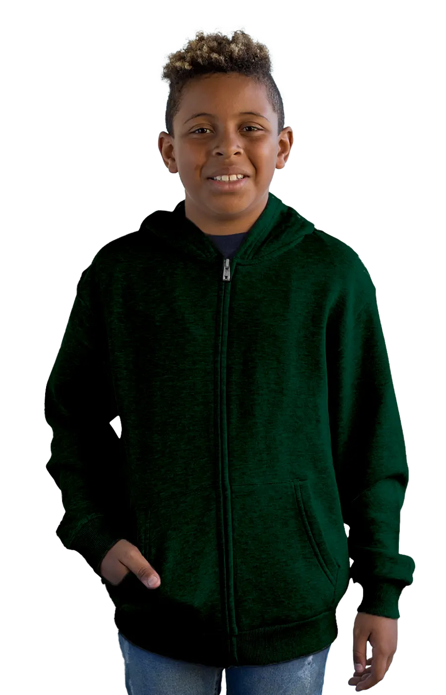 ALL COLORS - 4007CVCHY YOUTH ZIPPED HOODIE