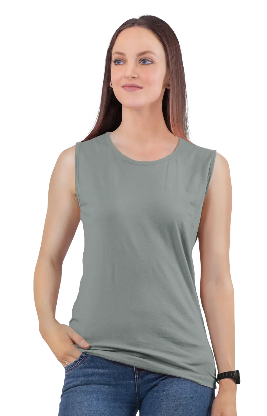 ALL COLORS - 3014CVC WOMEN'S CVC MUSCLE TANK