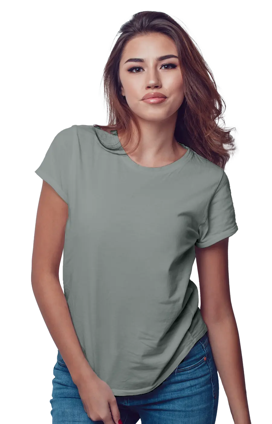 ALL COLORS - 3002CVC WOMEN'S CVC HEATHER JERSEY TEE