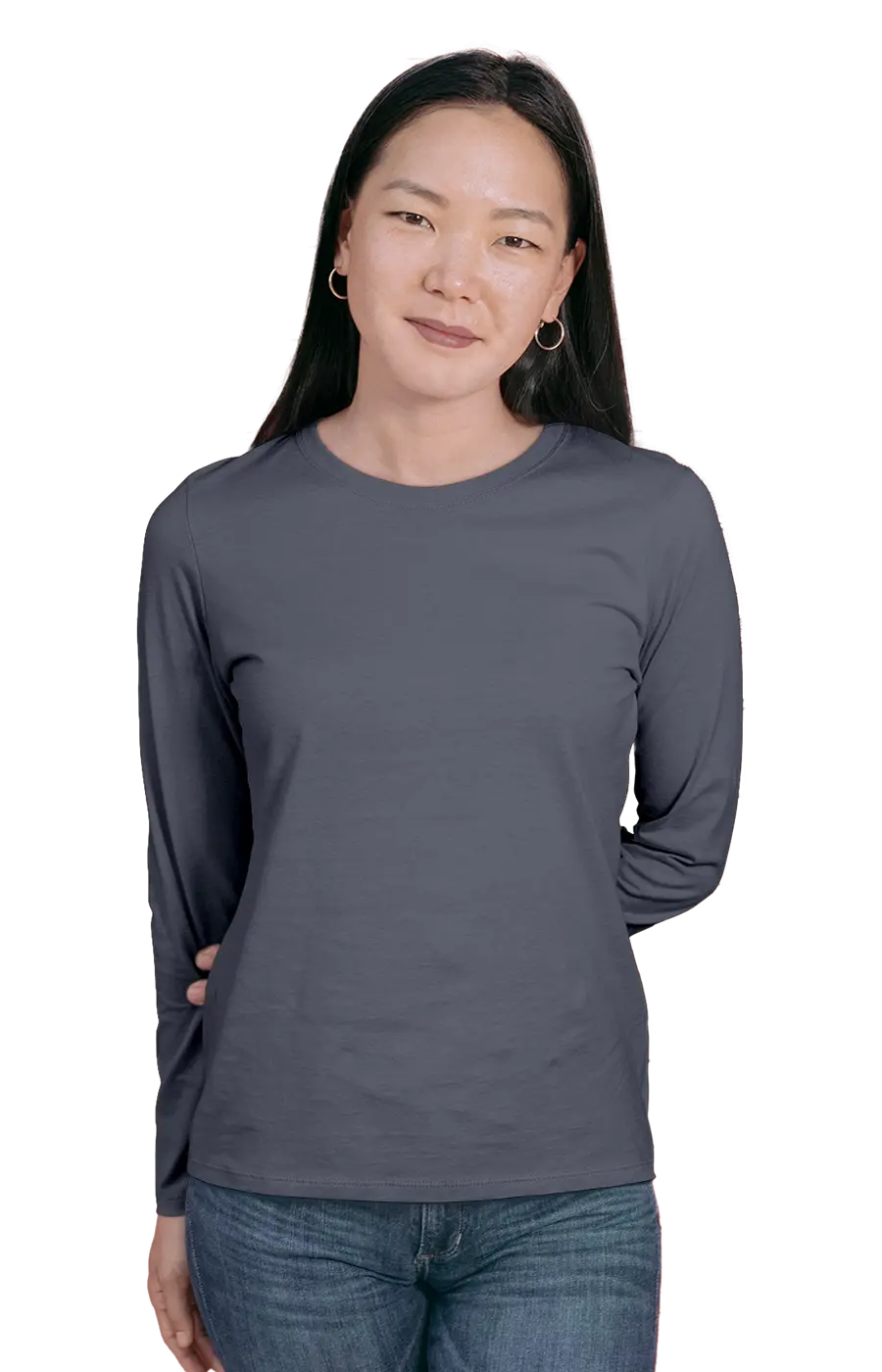 ALL COLORS - 3008CVC WOMEN'S CVC HEATHER LONG SLEEVE TEE