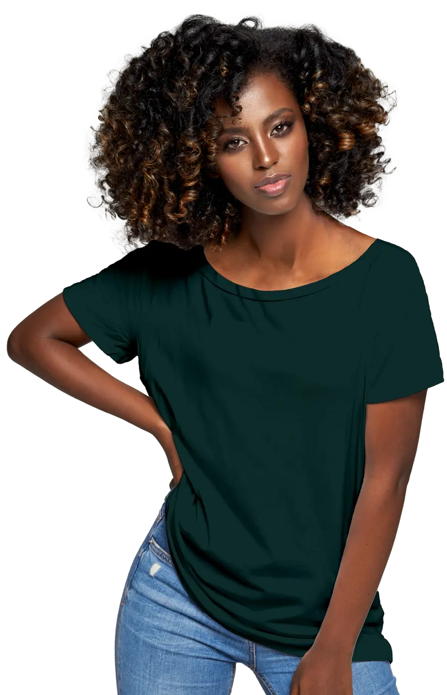 ALL COLORS - 3005CC WOMEN'S WIDE NECK RELAXED TEE