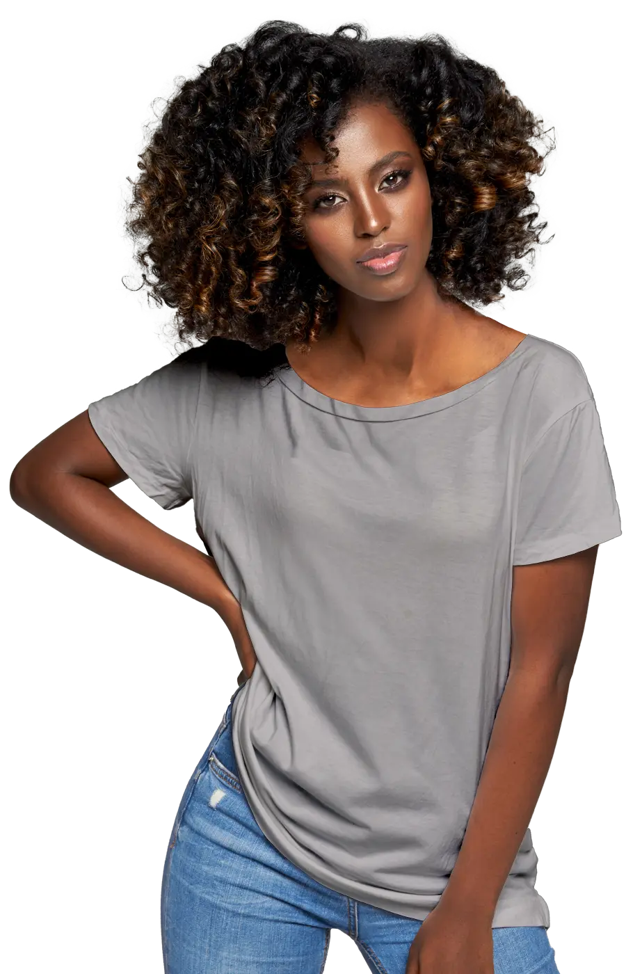 ALL COLORS - 3006CVC WOMEN'S CVC HEATHER WIDE NECK RELAXED TEE