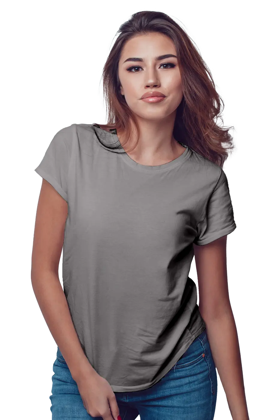 ALL COLORS - 3002CVC WOMEN'S CVC HEATHER JERSEY TEE