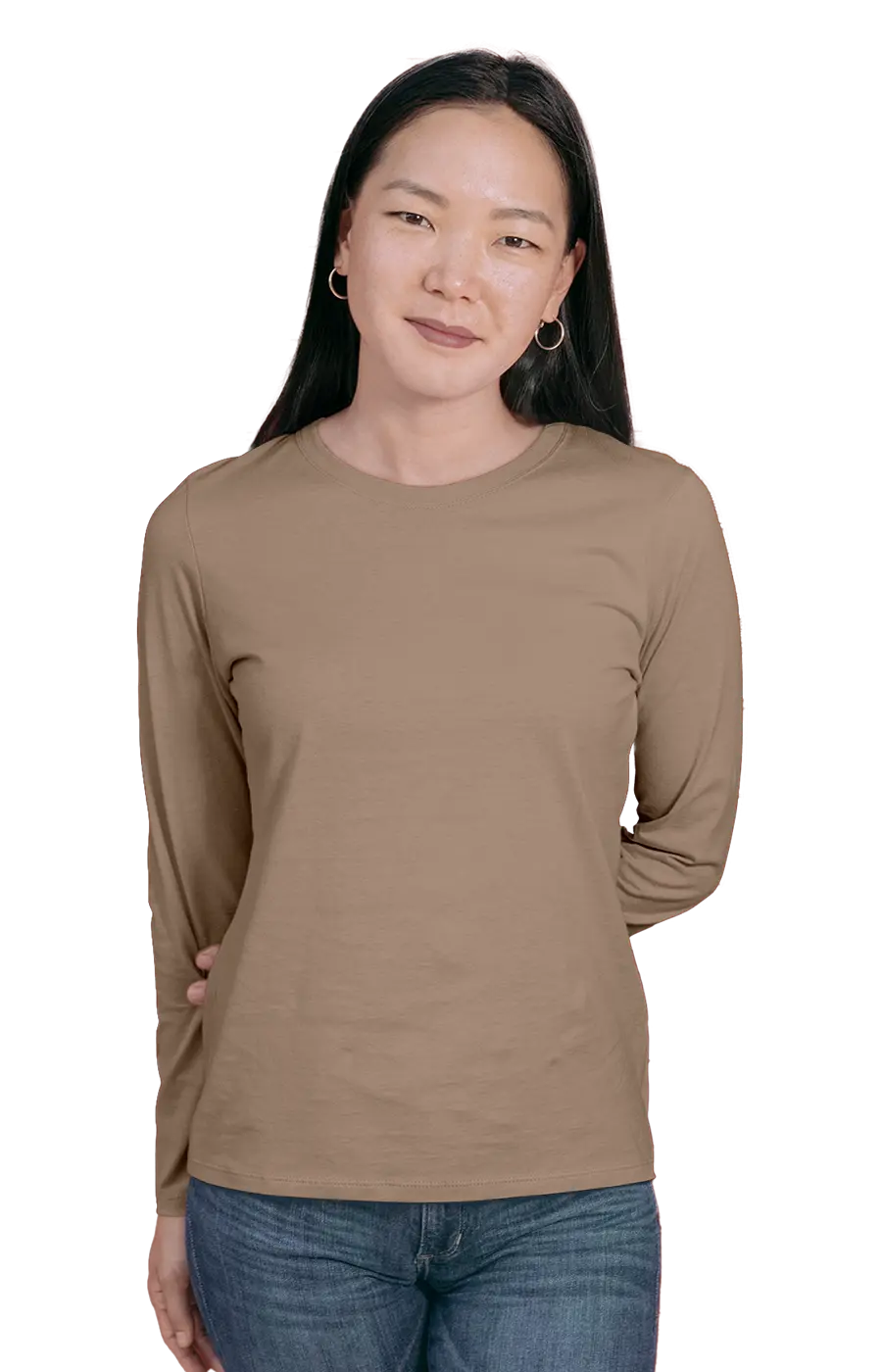 ALL COLORS - 3008CVC WOMEN'S CVC HEATHER LONG SLEEVE TEE