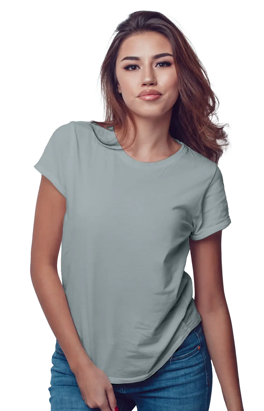 ALL COLORS - 3002CVC WOMEN'S CVC HEATHER JERSEY TEE