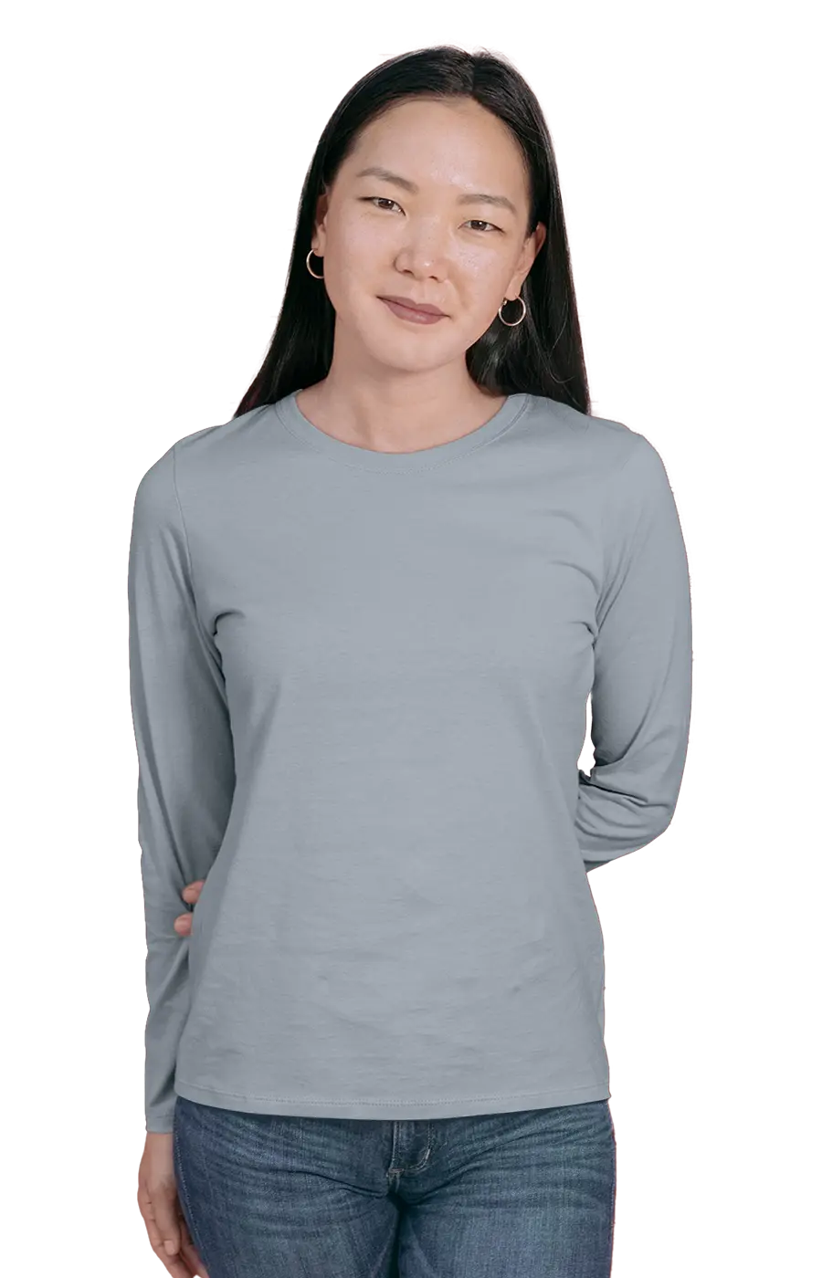 ALL COLORS - 3008CVC WOMEN'S CVC HEATHER LONG SLEEVE TEE