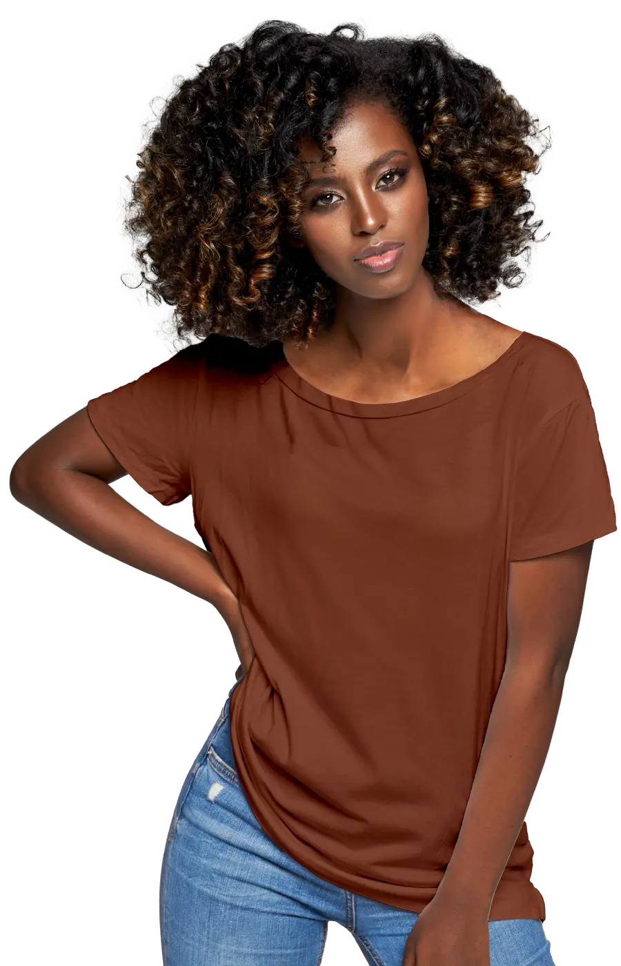 ALL COLORS - 3005CC WOMEN'S WIDE NECK RELAXED TEE