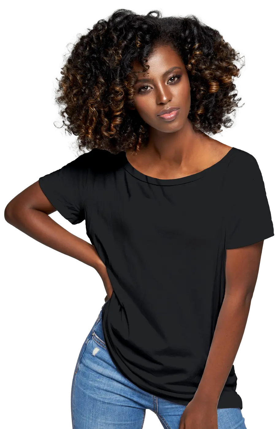 ALL COLORS - 3006CVC WOMEN'S CVC HEATHER WIDE NECK RELAXED TEE