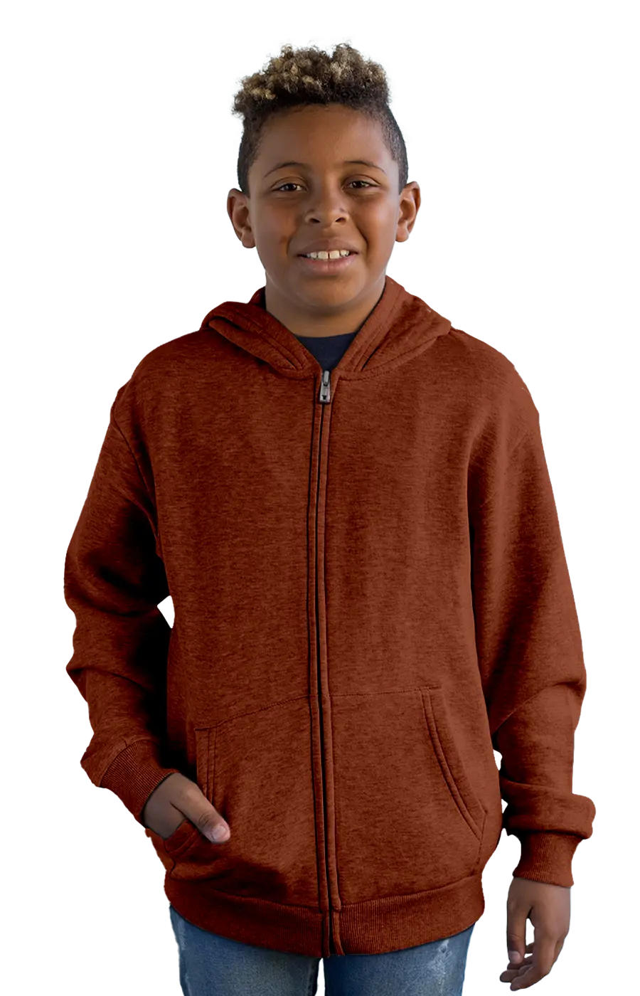 ALL COLORS - 4007CVCHY YOUTH ZIPPED HOODIE