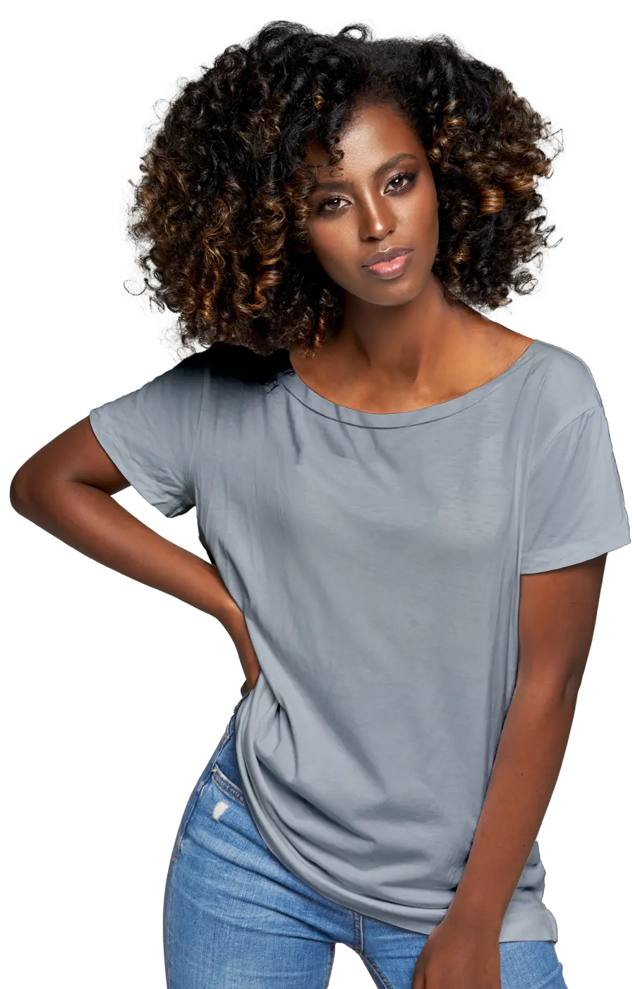 3005CC WOMEN'S WIDE NECK RELAXED TEE