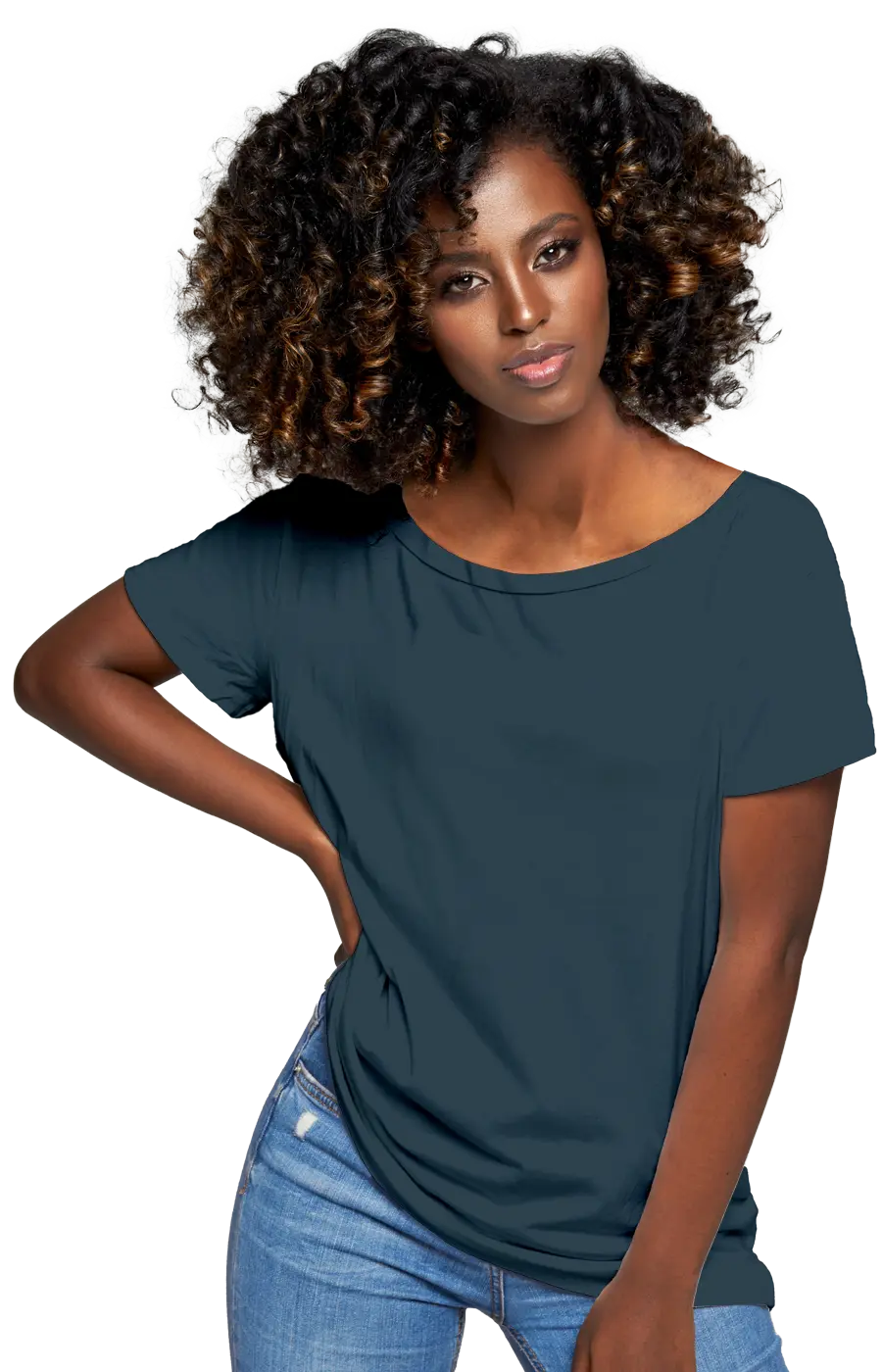 ALL COLORS - 3005CC WOMEN'S WIDE NECK RELAXED TEE