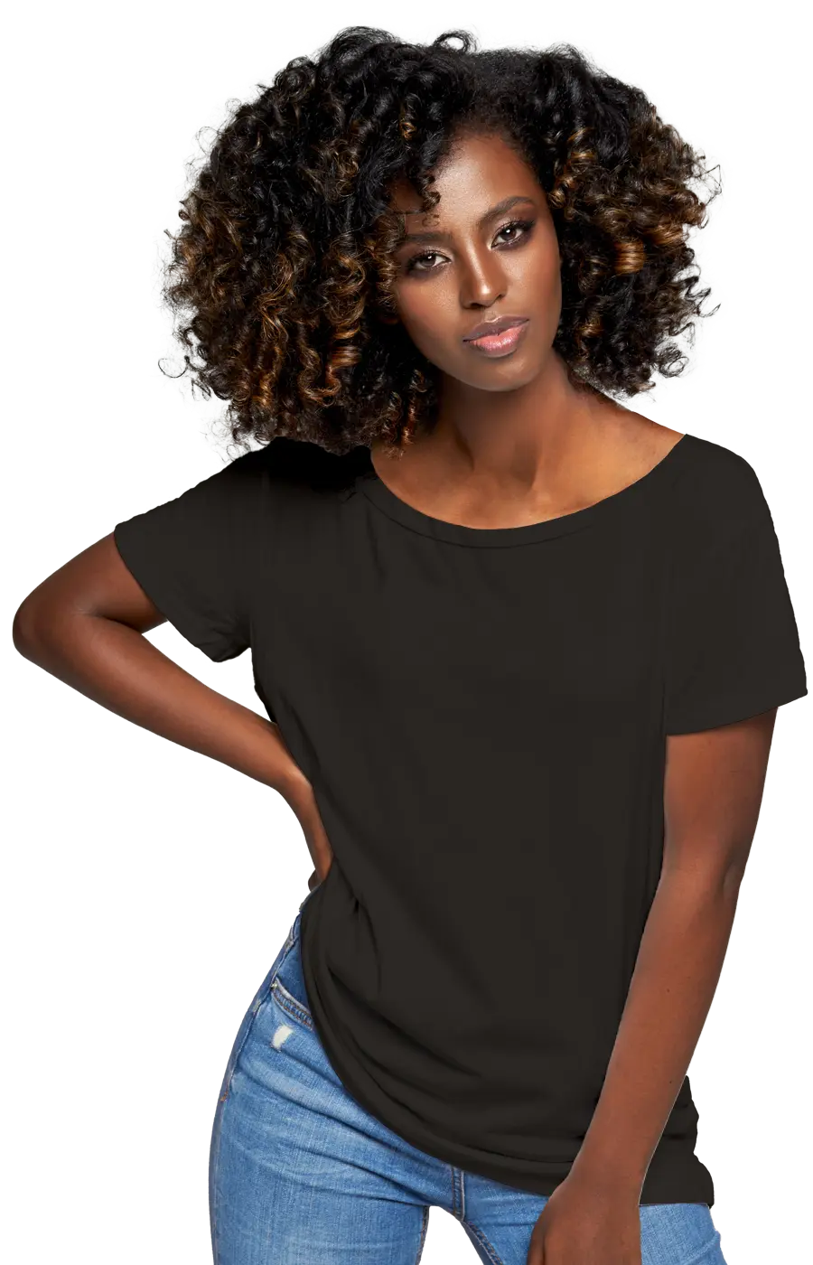 3005CC WOMEN'S WIDE NECK RELAXED TEE