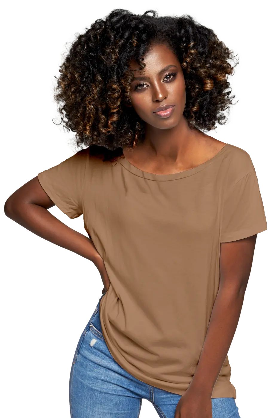 ALL COLORS - 3005CC WOMEN'S WIDE NECK RELAXED TEE