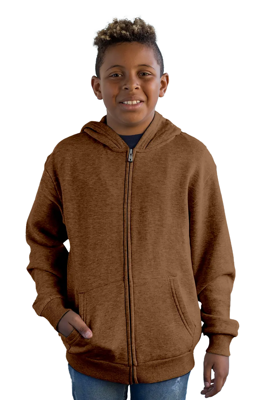 ALL COLORS - 4007CVCHY YOUTH ZIPPED HOODIE