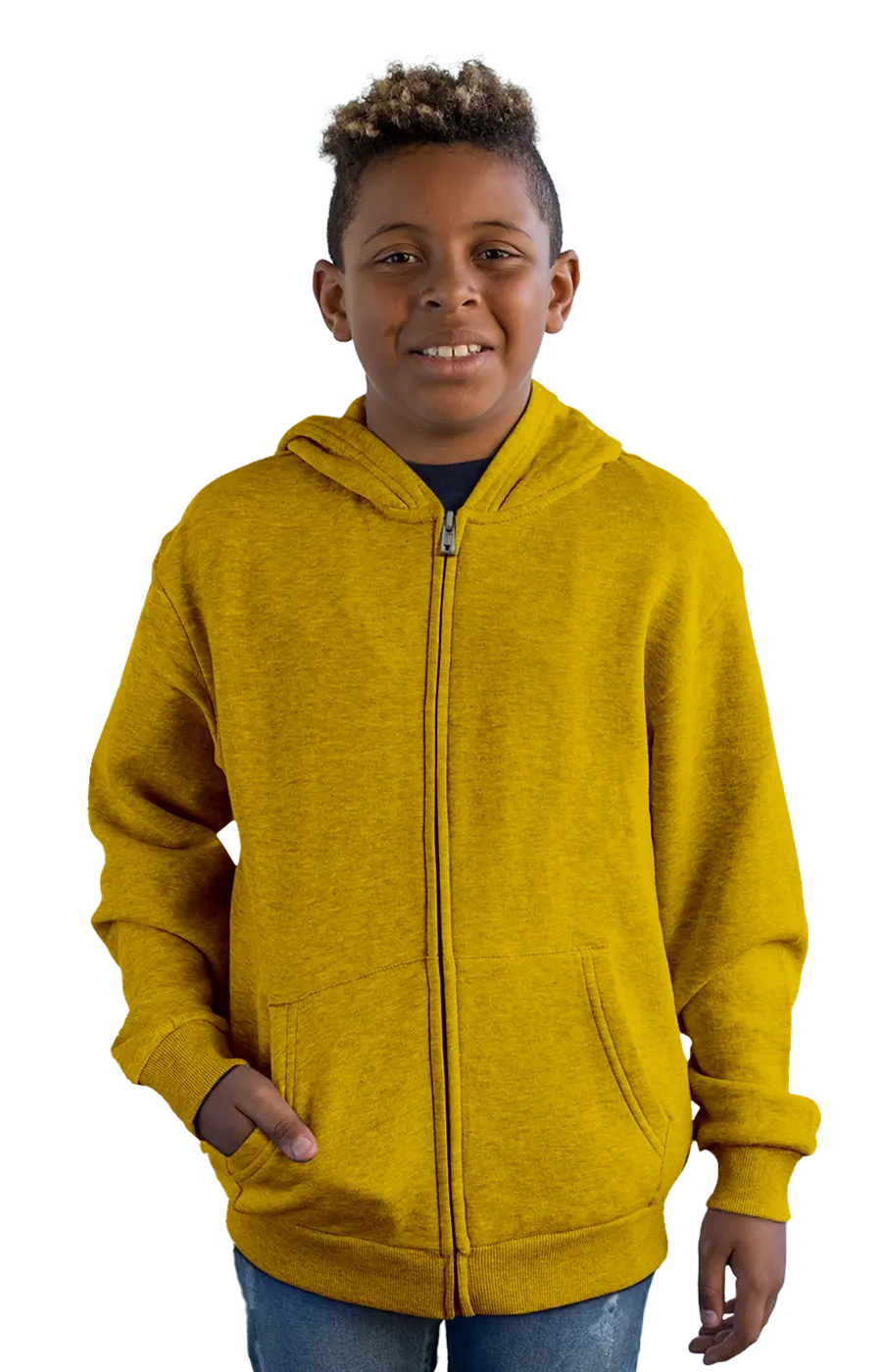 4007CVCHY YOUTH ZIPPED HOODIE