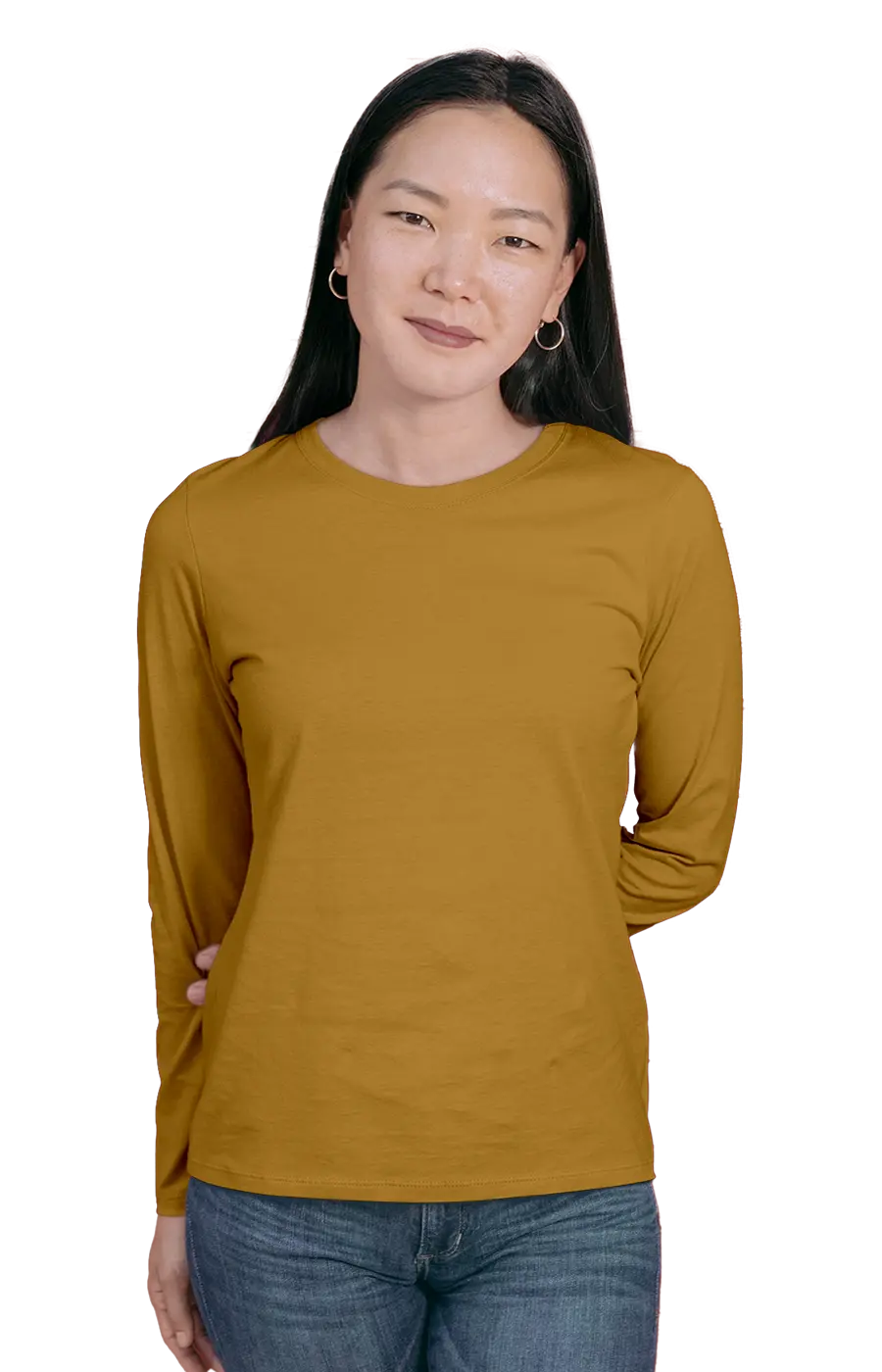 ALL COLORS - 3008CVC WOMEN'S CVC HEATHER LONG SLEEVE TEE