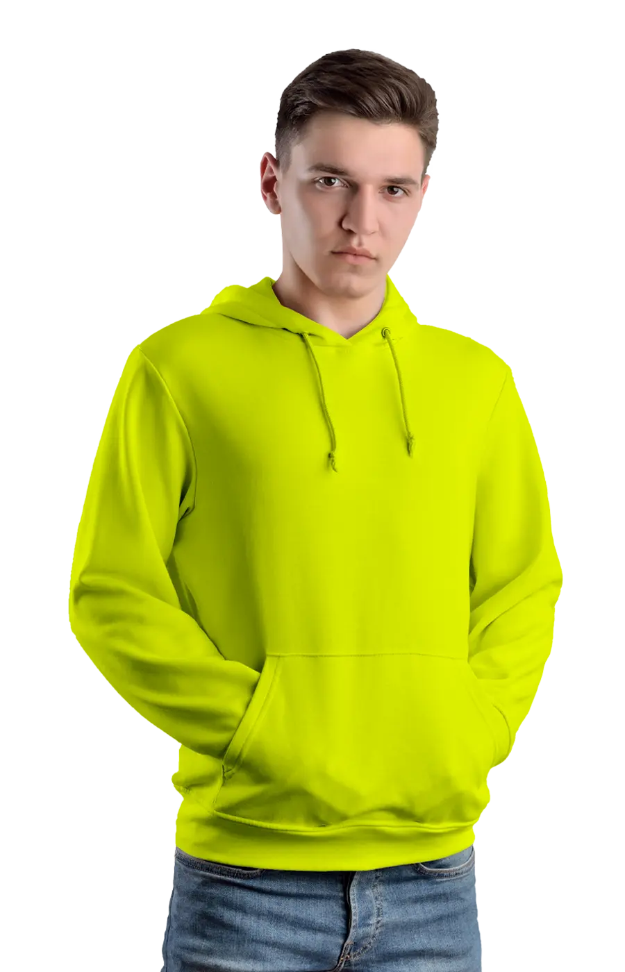 2017HVH UNISEX HI-VIS LIGHTWEIGHT HOODIE